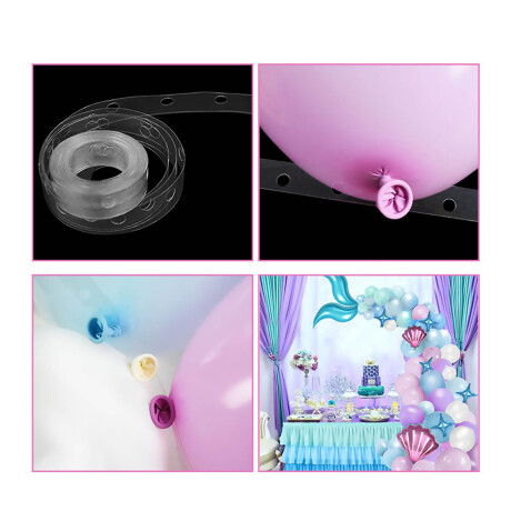 Set Globos N17 Sirena 87p Decoración Arco Cumpleaños Set Globos N17 Sirena 87p Decoración Arco Cumpleaños