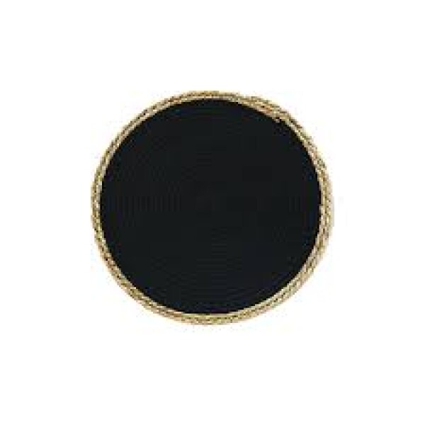 MANTEL INDIVIDUAL DE FIBRA NATURAL Y ALGODÓN Ø38CM NEGRO NEGRO