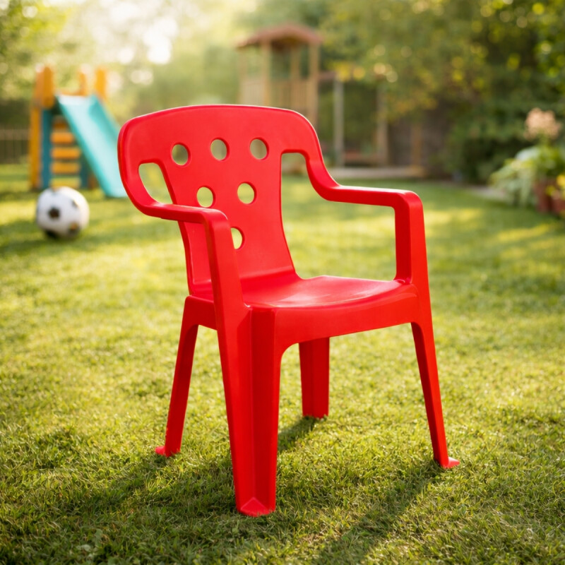 Silla infantil con apoya brazos ROJO