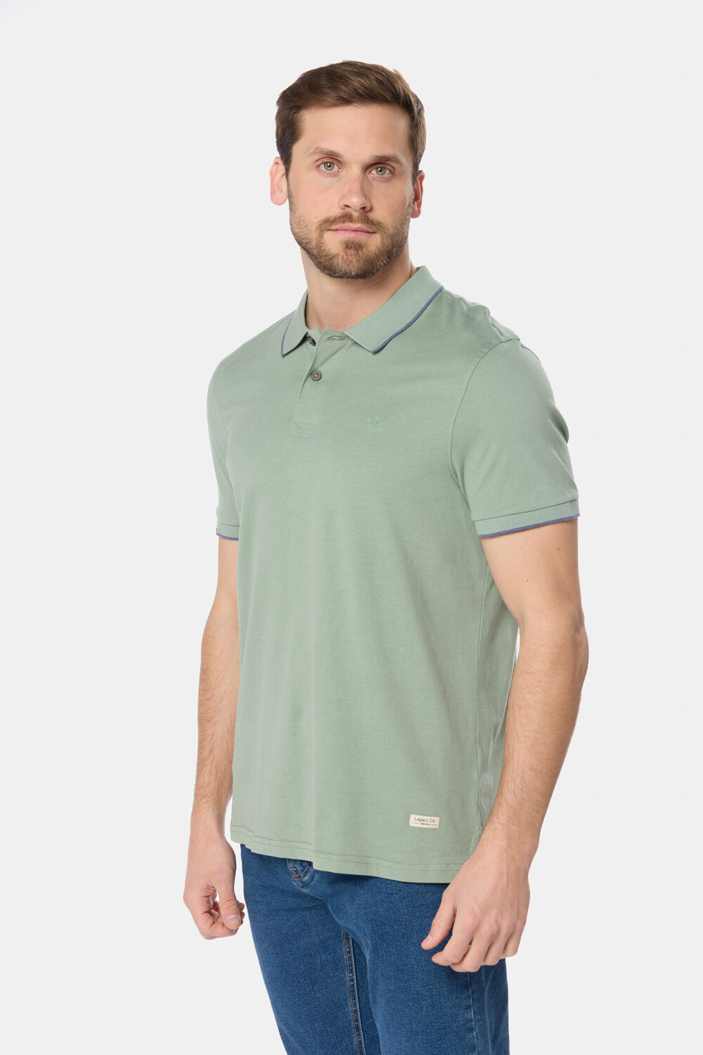 REMERA POLO JERSEY RAYADA Verde