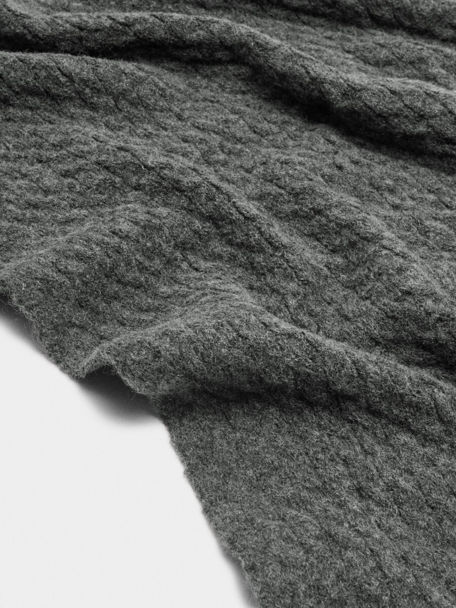 Bufanda Con Relieve gris