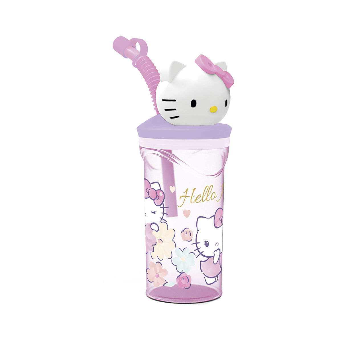 Vaso Alto con Forma 3D Hello Kitty 18 cm 360ml - Hello Kitty 