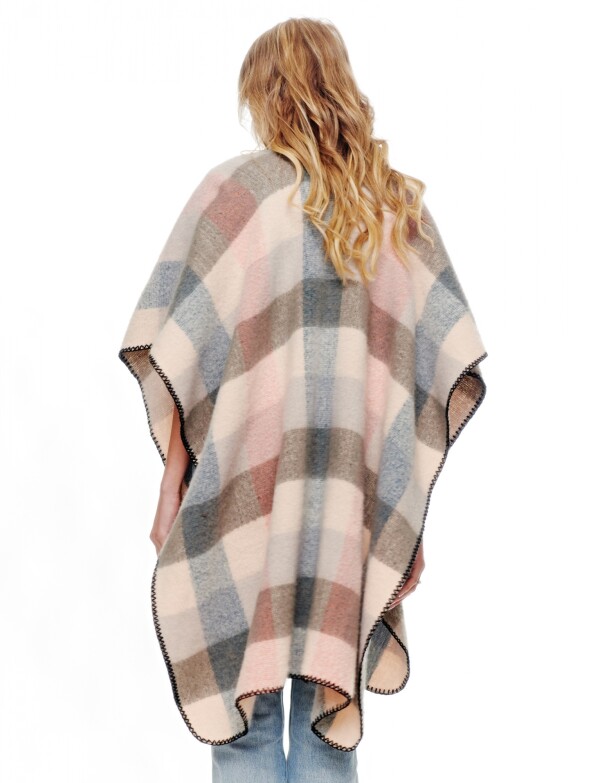 Ruana Cuadros MULTI/ROSA
