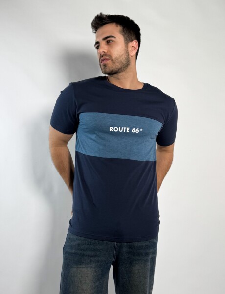 Remera combinada Petroleo