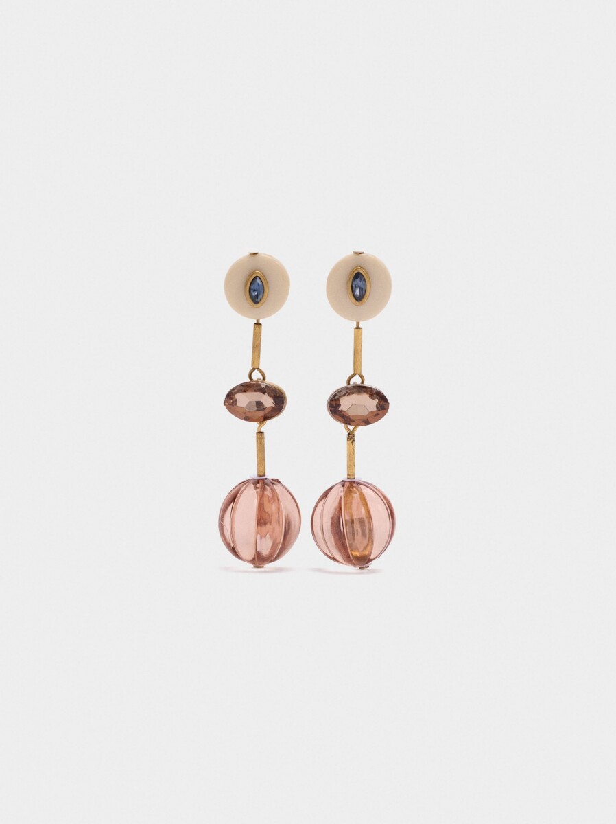 Pendientes Largos De Resina - multicolor 