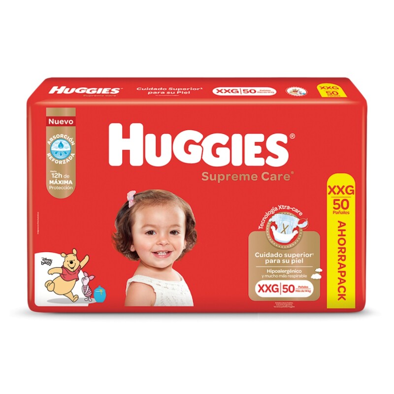 Pañales Huggies Supreme Care Talle Xxg 50 Uds. Pañales Huggies Supreme Care Talle Xxg 50 Uds.