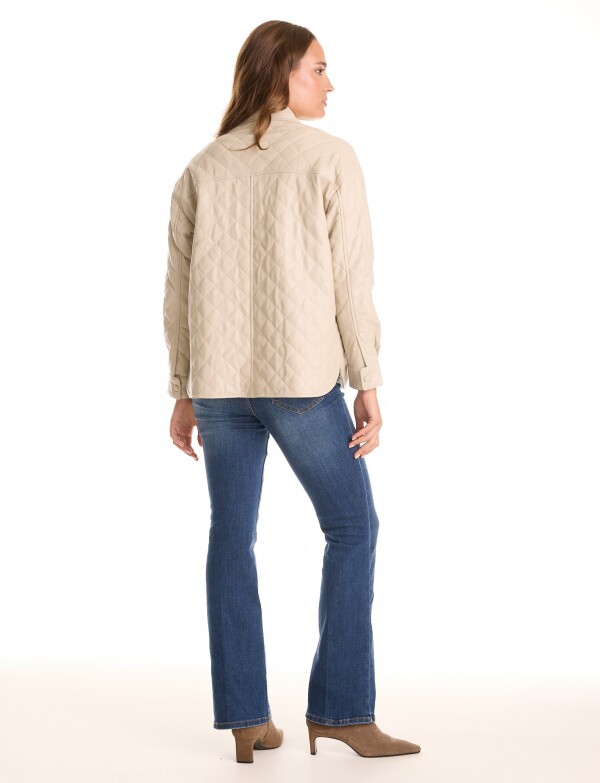 Chaqueta Eco Cuero BEIGE
