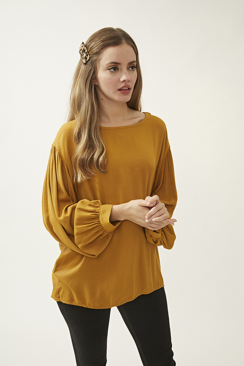Blusa Buttons Mostaza