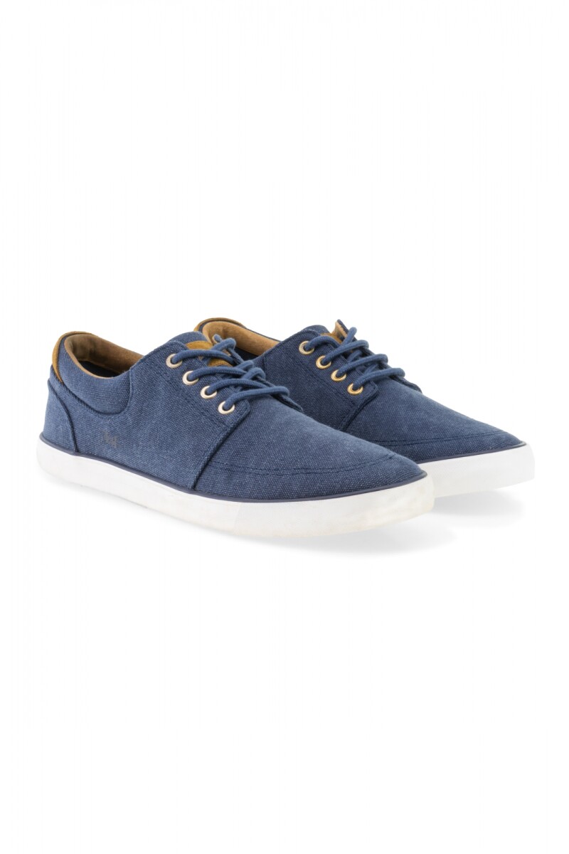 CHAMPION DE TELA CON CORDONES - Azul 