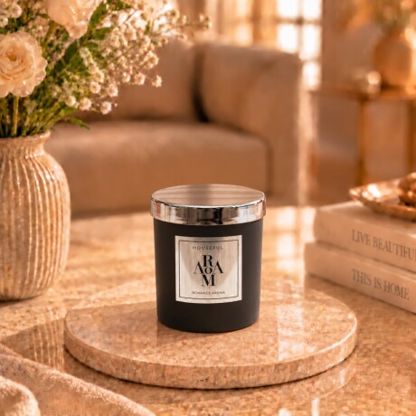 Vela Aromatica En Frasco De Vidrio Romance 7cm x 8cm Vela Aromatica En Frasco De Vidrio Romance 7cm x 8cm