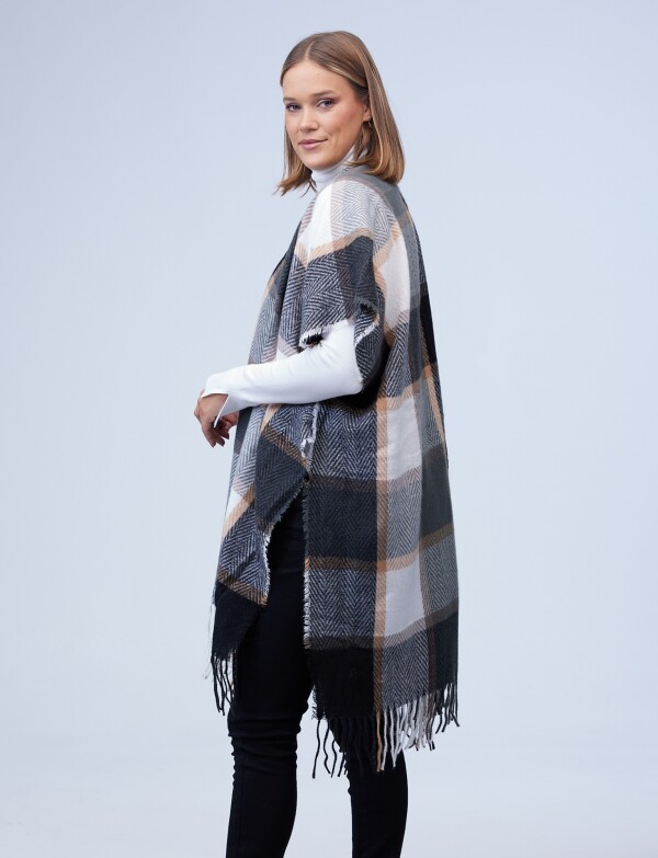 Kimono Cuadros MULTI/BEIGE