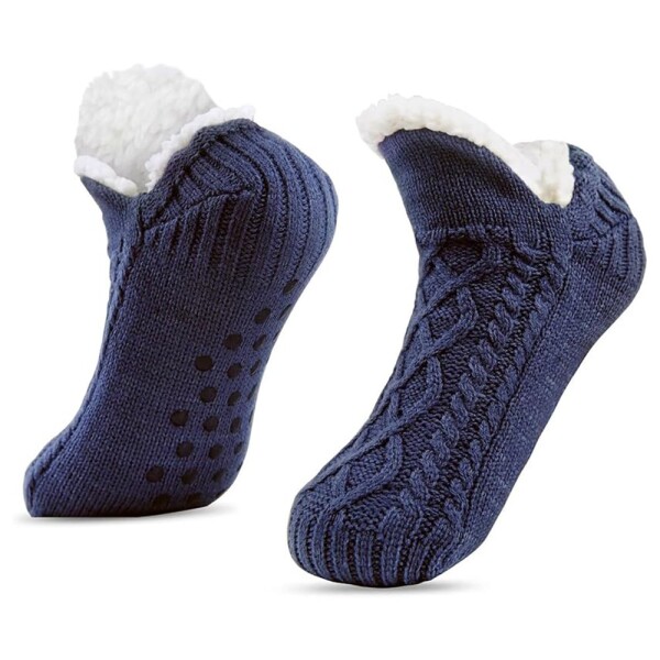 Medias Termicas Polar Invierno Algodón Antideslizantes Variante Color Negro
