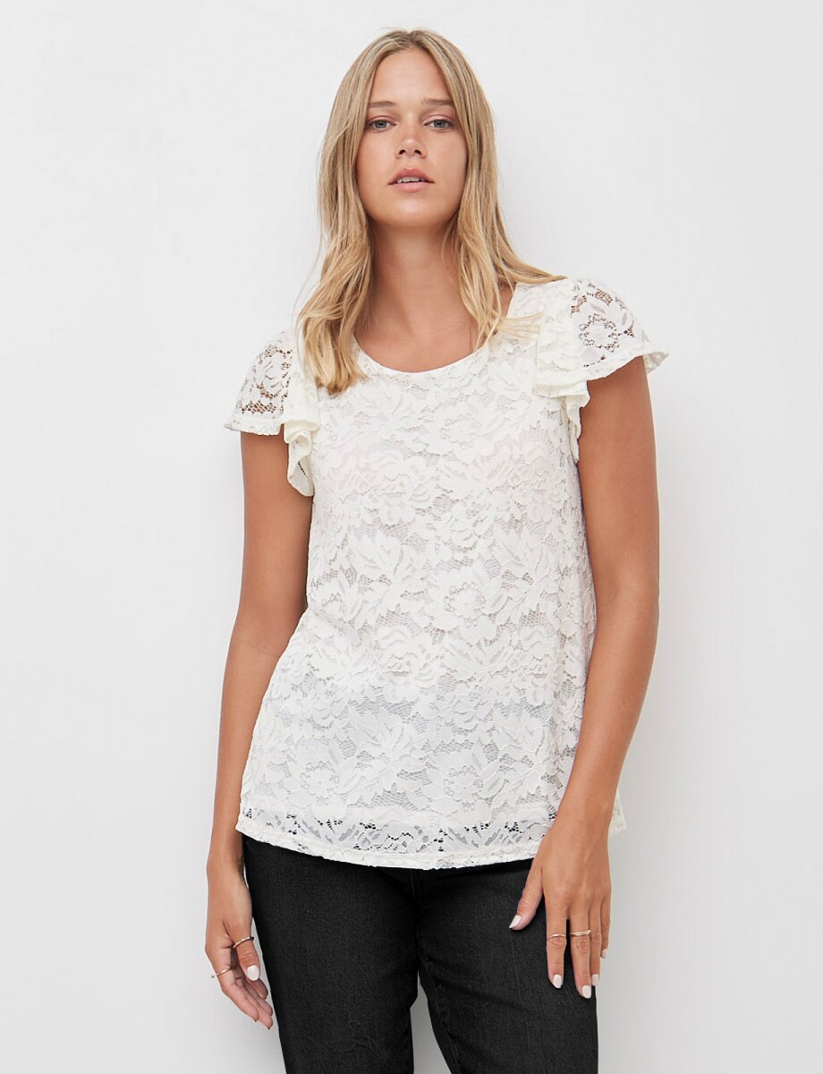 Blusa Encaje - Crudo 