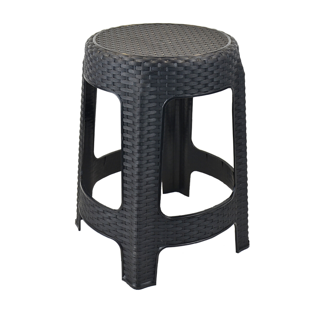 Banqueta simil ratán - NEGRO 