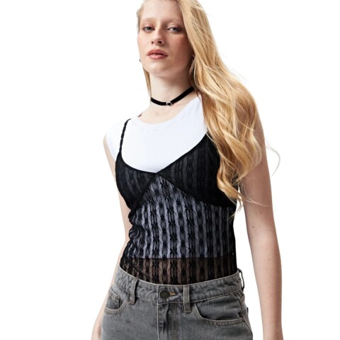 BODY OLIMPO XS-L NEGRO FLOR