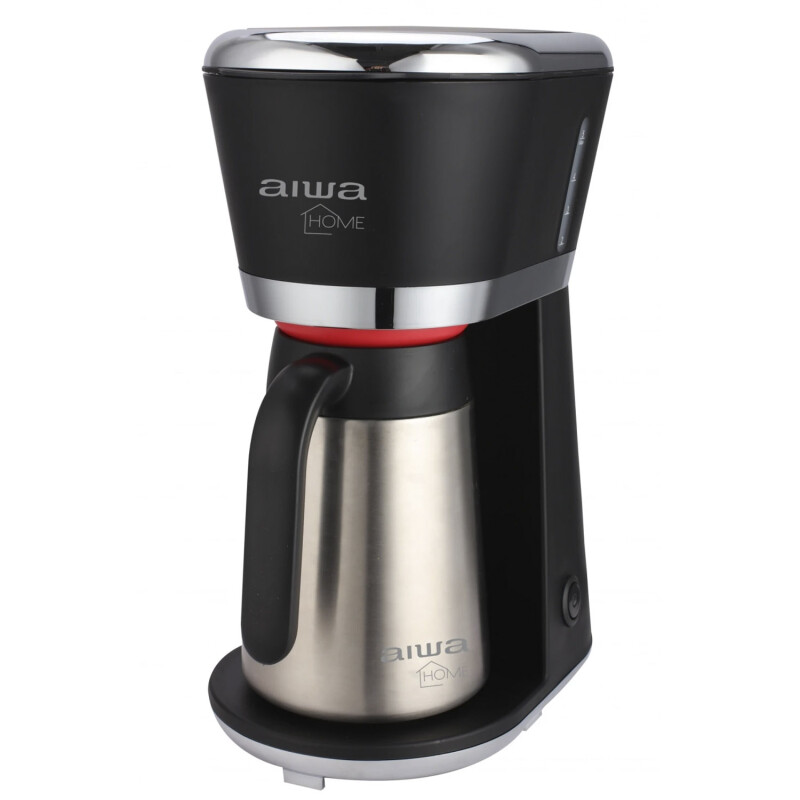 Cafetera con Jarra Térmica Aiwa 700ml 5 Tazas Filtro Permanente Negro/Gris
