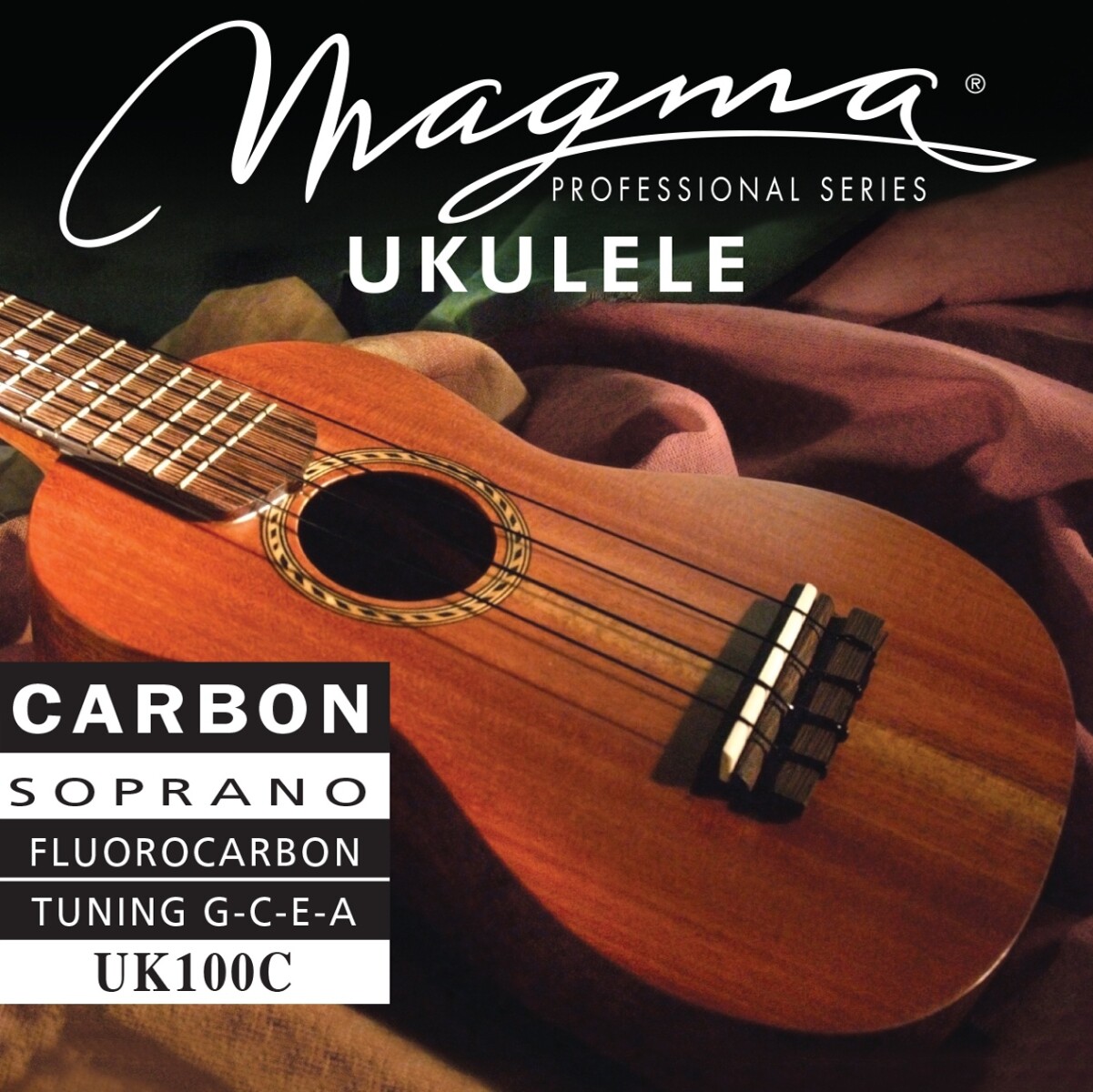 Encordado Magma Ukulele Soprano Carbono Tradicional UK100C 