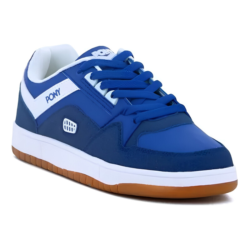 Championes Pony Lifestyle M-100 Bajo Hombre Azul-Blanco