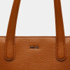 Shopper Erin en efecto cuero graneado Tabaco