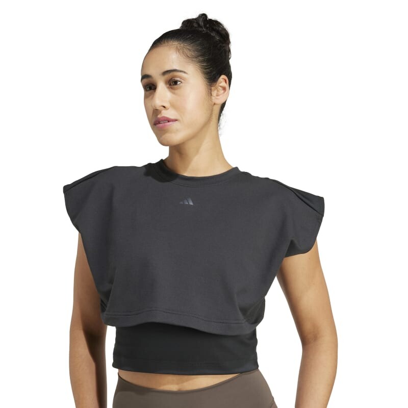Remera Adidas Power Boxy Negro