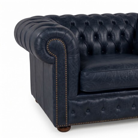 Sofá Chesterfield Novo - Cuero Básico - 1 cuerpo Negro - (Preventa)
