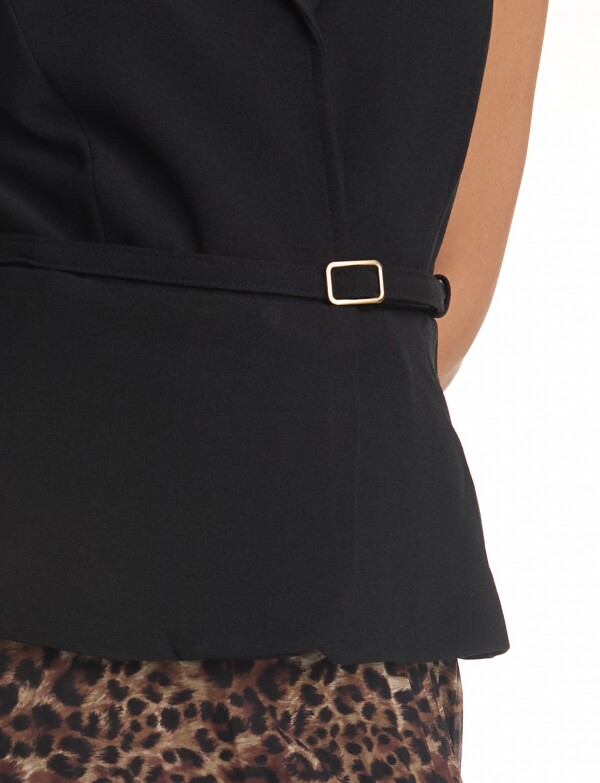 Vestido Chaleco Sastre & Falda Plisada NEGRO/MULTI