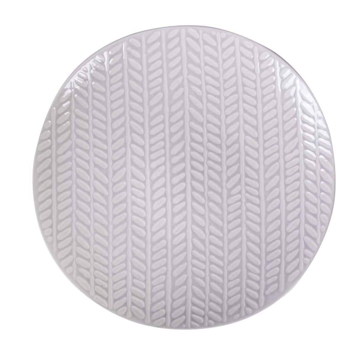 PLATO - CERAMICA GRIS LEAF 
