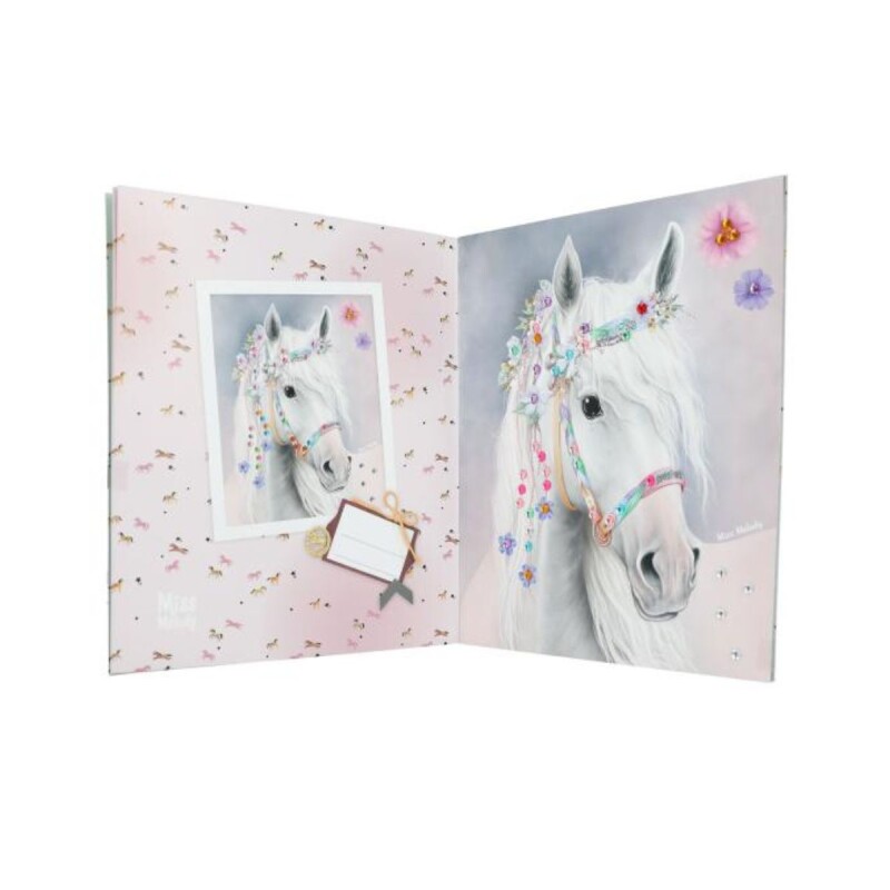 Libro con stickers gemas para crear Miss Melody Libro con stickers gemas para crear Miss Melody