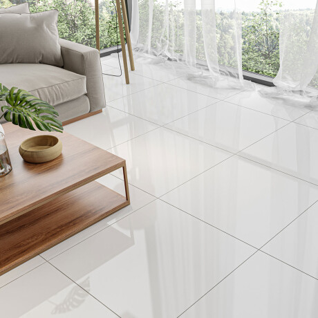 SEMI GRES 85X85 RECTIFICADO LISO BLANCO PULIDO GAMAS DE BLANCO