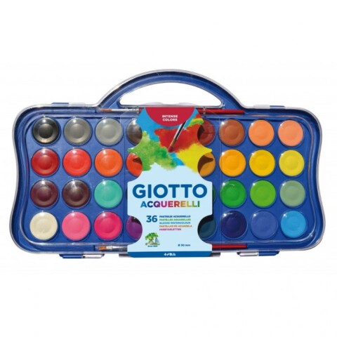 Acuarela Giotto 36 colores x 30mm c/ pincel Acuarela Giotto 36 colores x 30mm c/ pincel