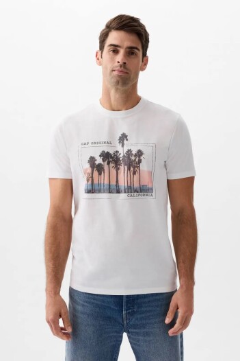 Remera Gràfcio Palm Hombre White V2 Global