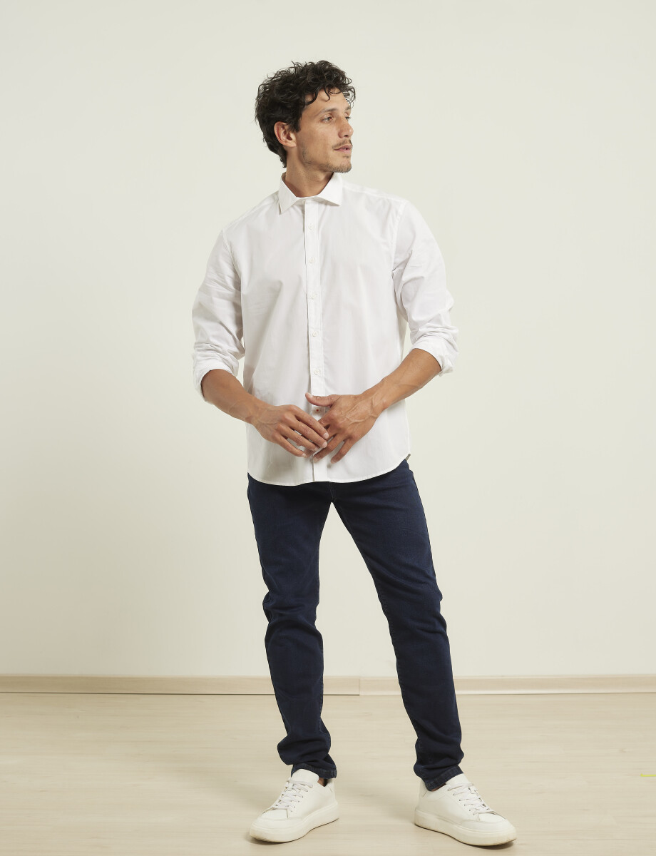 011762 CAMISA HARRINGTON LABEL Blanco