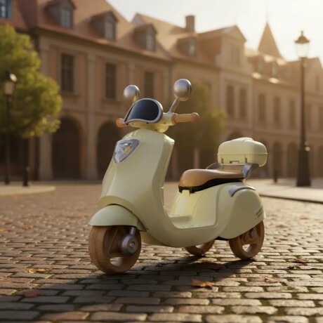 Moto Scooter a Batería Lumax Infantil Scooby Beige