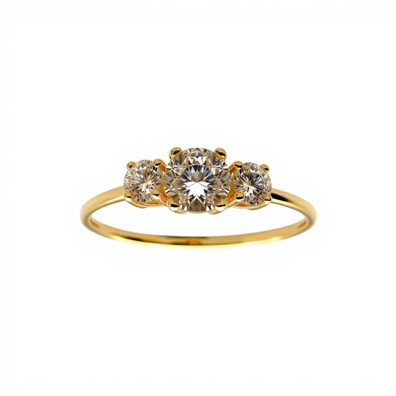 Anillo Trilogy-Oro bajo-Piedra Zirconia-AN8054 conpiedra