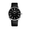 Reloj Skmei 9092BKBK-B analógico en acero plateado con correa negra (caja clásica 38 mm) Negro