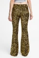 PANTALON FLARE DE LENTEJUELAS. Oro