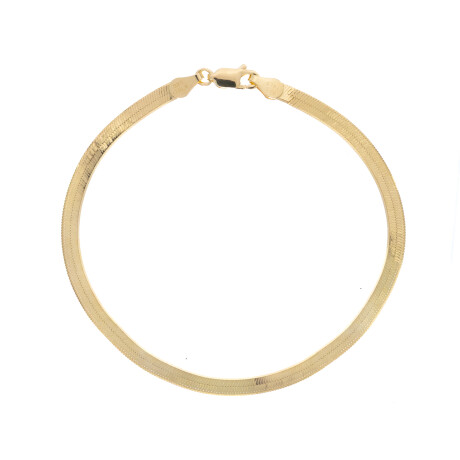 Pulsera de plata 925 con baño de oro amarillo chata. Pulsera de plata 925 con baño de oro amarillo chata.