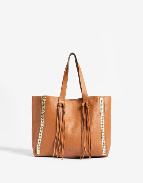 Shopper Shopper Con Flecos - Marron Suela