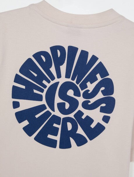 CAMISETA CON ESTAMPA BEIGE