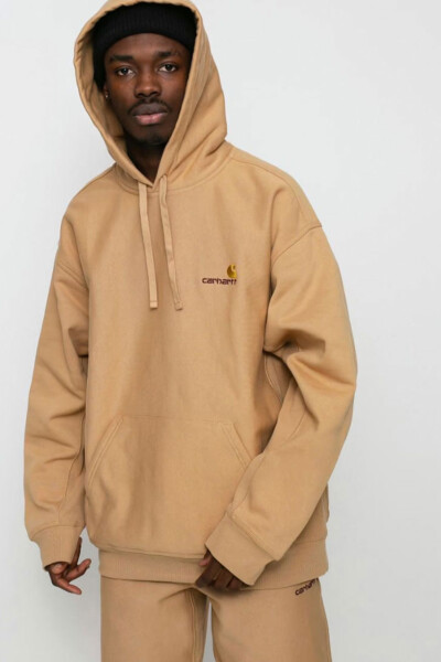 Hooded American Script Sweat Marron