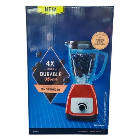 Licuadora LCA Con Vaso De Vidrio Roja