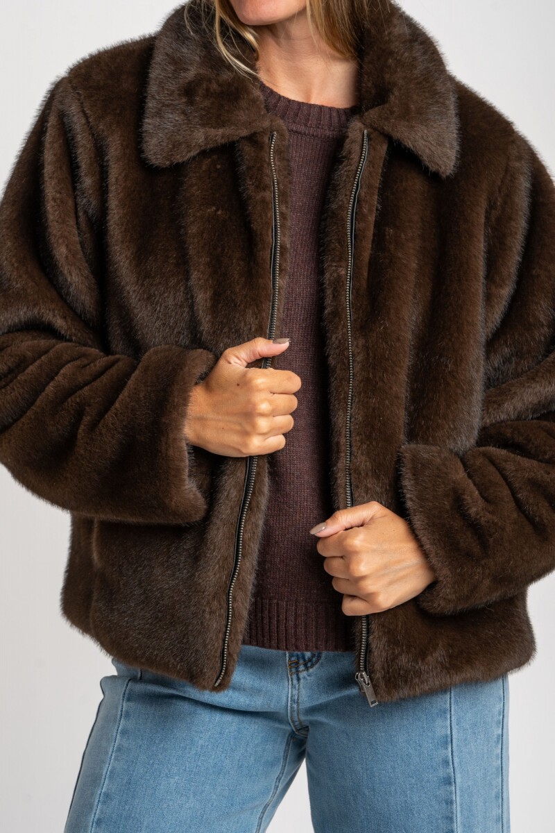 Abrigo Piel Chocolate