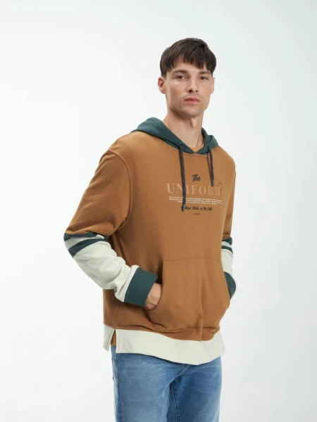 CANGURO UNIFORM AMITCH MANGAS COMBINADAS MARRON
