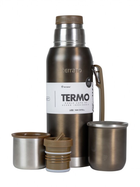 Set Acero 1LT. Mate Sicilia Marrón Metalizado