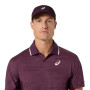 Polos Tenis Match Jacquard Polo SS Top Hombre Dark Aubergine