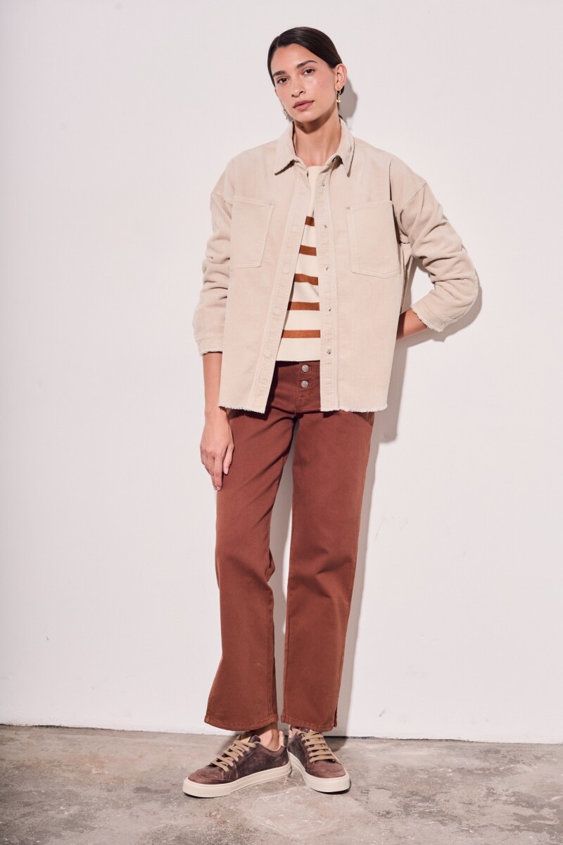 Sobrecamisa Corduroy Beige