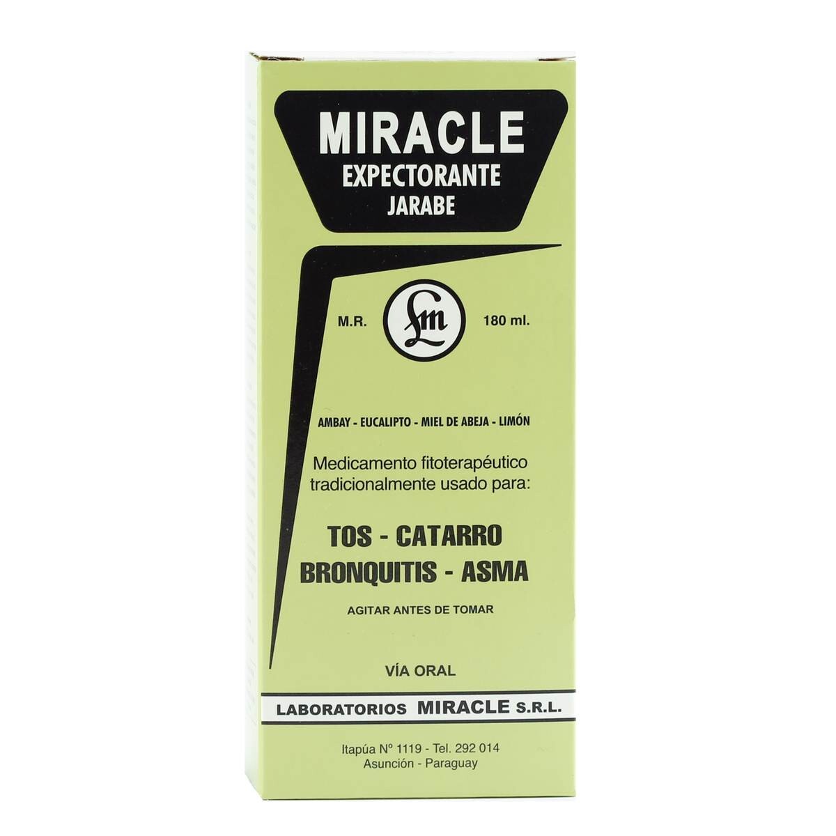 MIRACLE EXPECTORANTE JBE. FRASCO X 180 M 