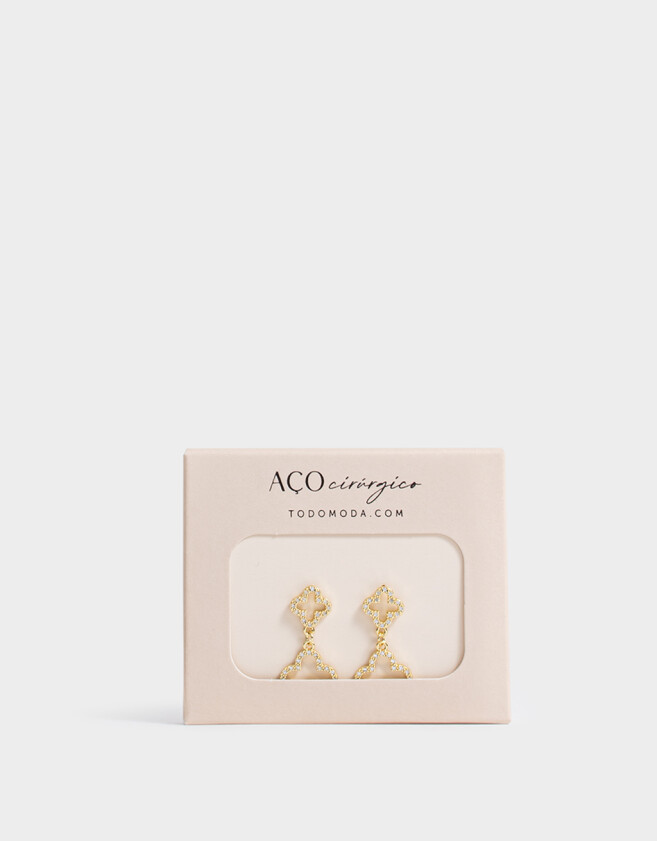 Aros Colgantes Cortos Acero quirúrgico Aros Colgantes Cortos De Acero Quirúrgico - Dorado