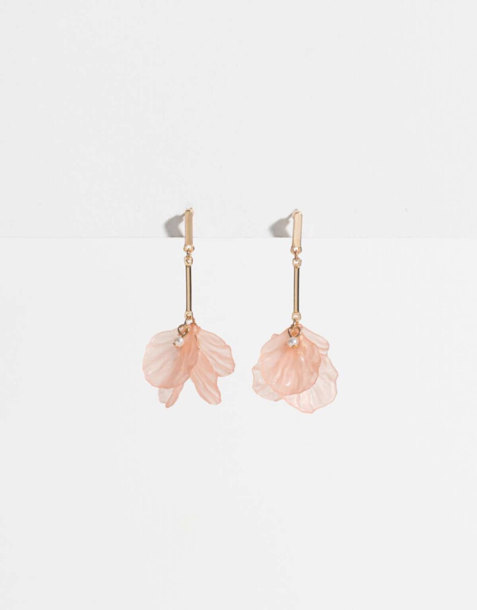 Aros Con Flores - Dorado 