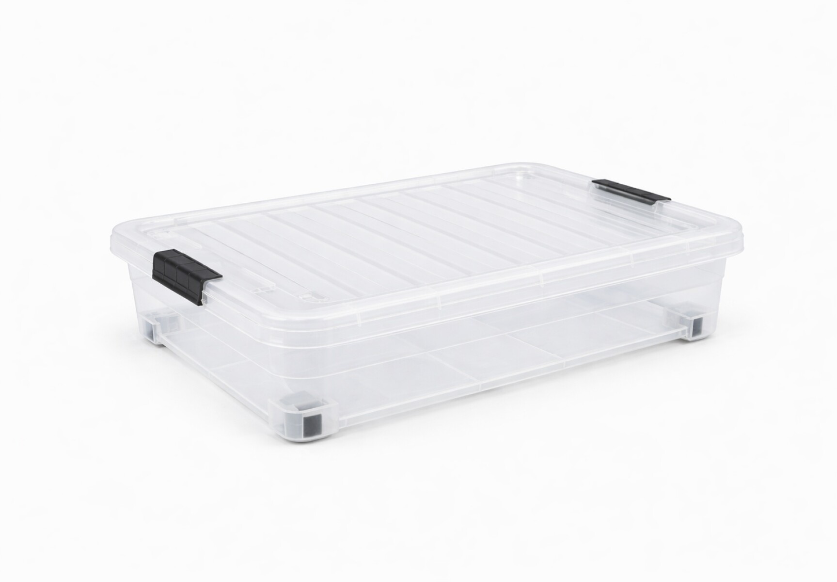 Caja Organizadora Con Ruedas 32 L Bajo Cama 52.5x36.5x17 - Transparente 